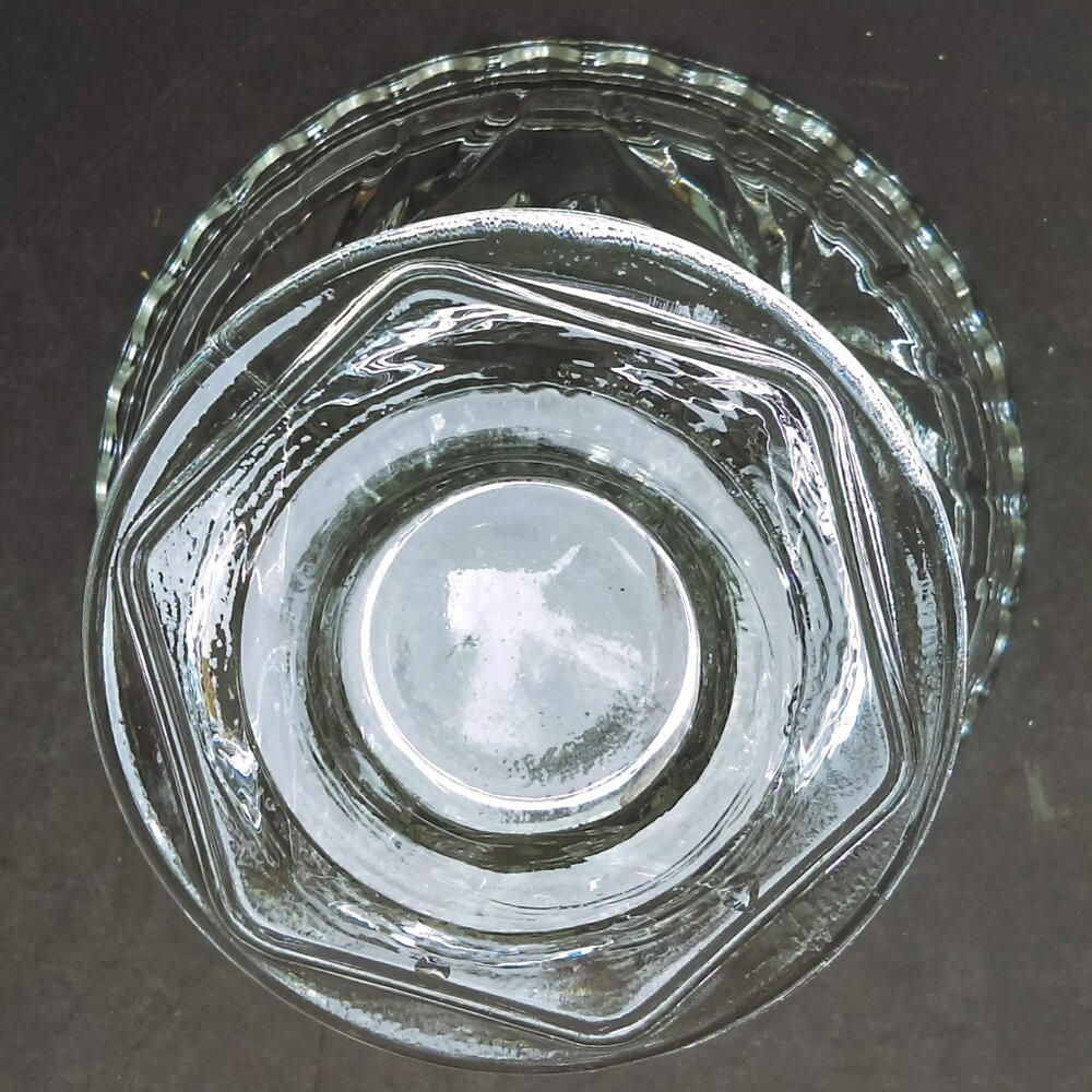 Vintage Unique Clear Glass Footed Pedestal Compote/Candy/Nut Dish Sawtooth - Picture 3 of 7